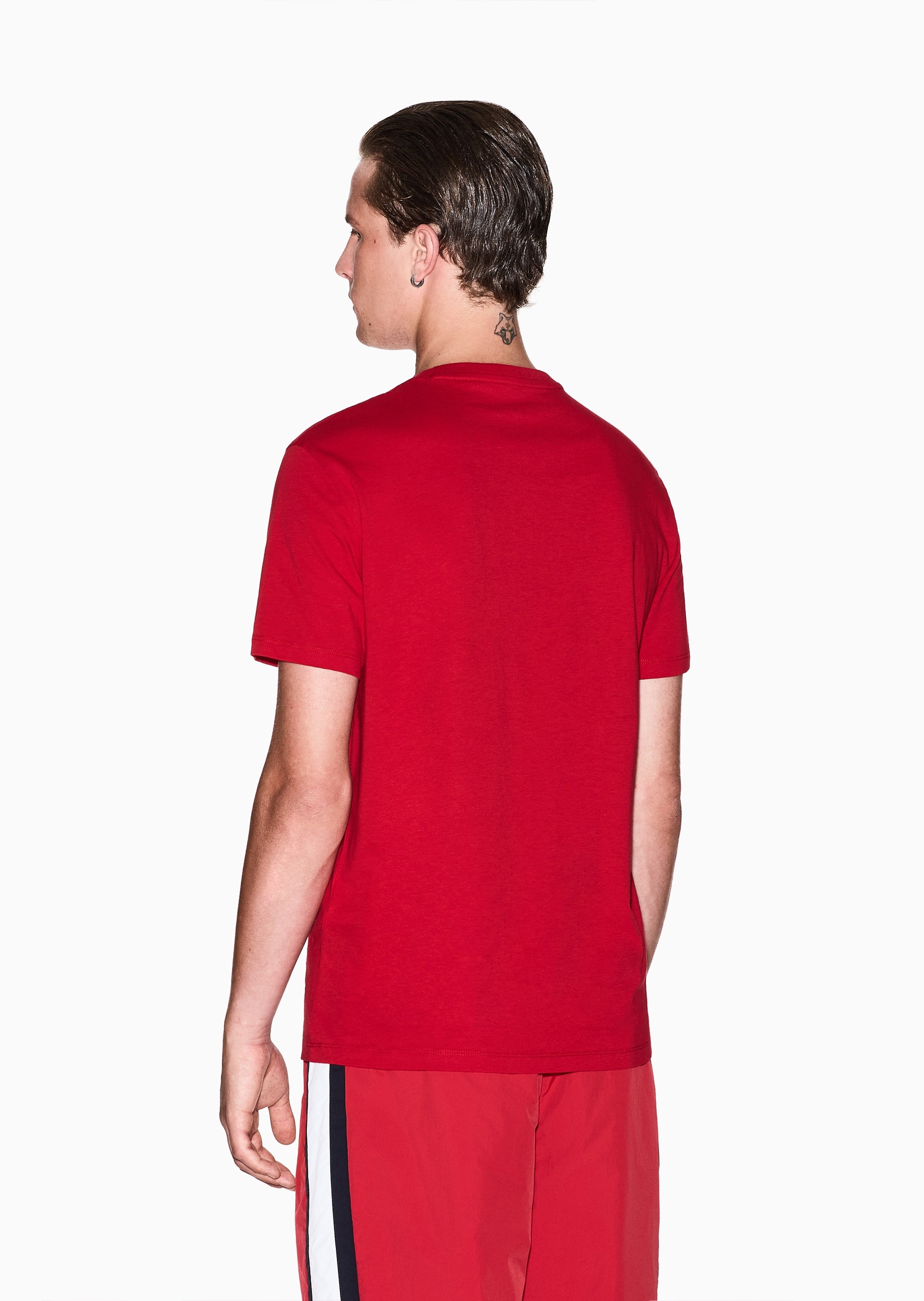 ARMANI EXCHANGE 男士纯棉修身短袖圆领经典印花T恤衫