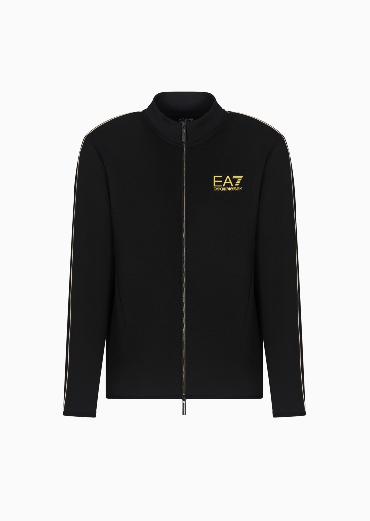 EA7 男士立领休闲拉链开衫卫衣夹克外套