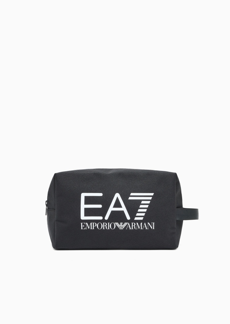 EA7 男女同款拉链撞色LOGO印花手拿包