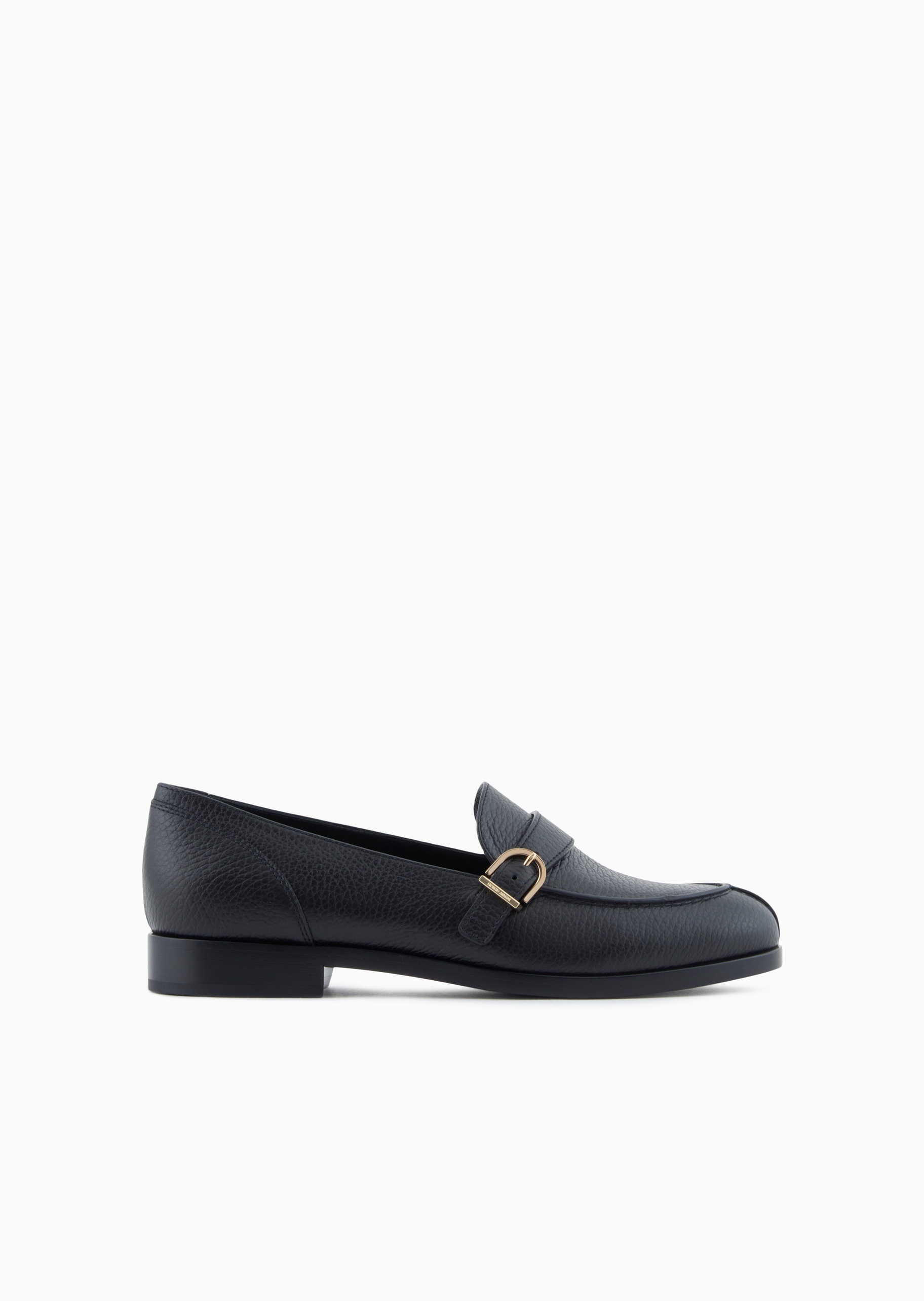 Giorgio Armani 女士牛皮革针扣低帮通勤休闲乐福鞋