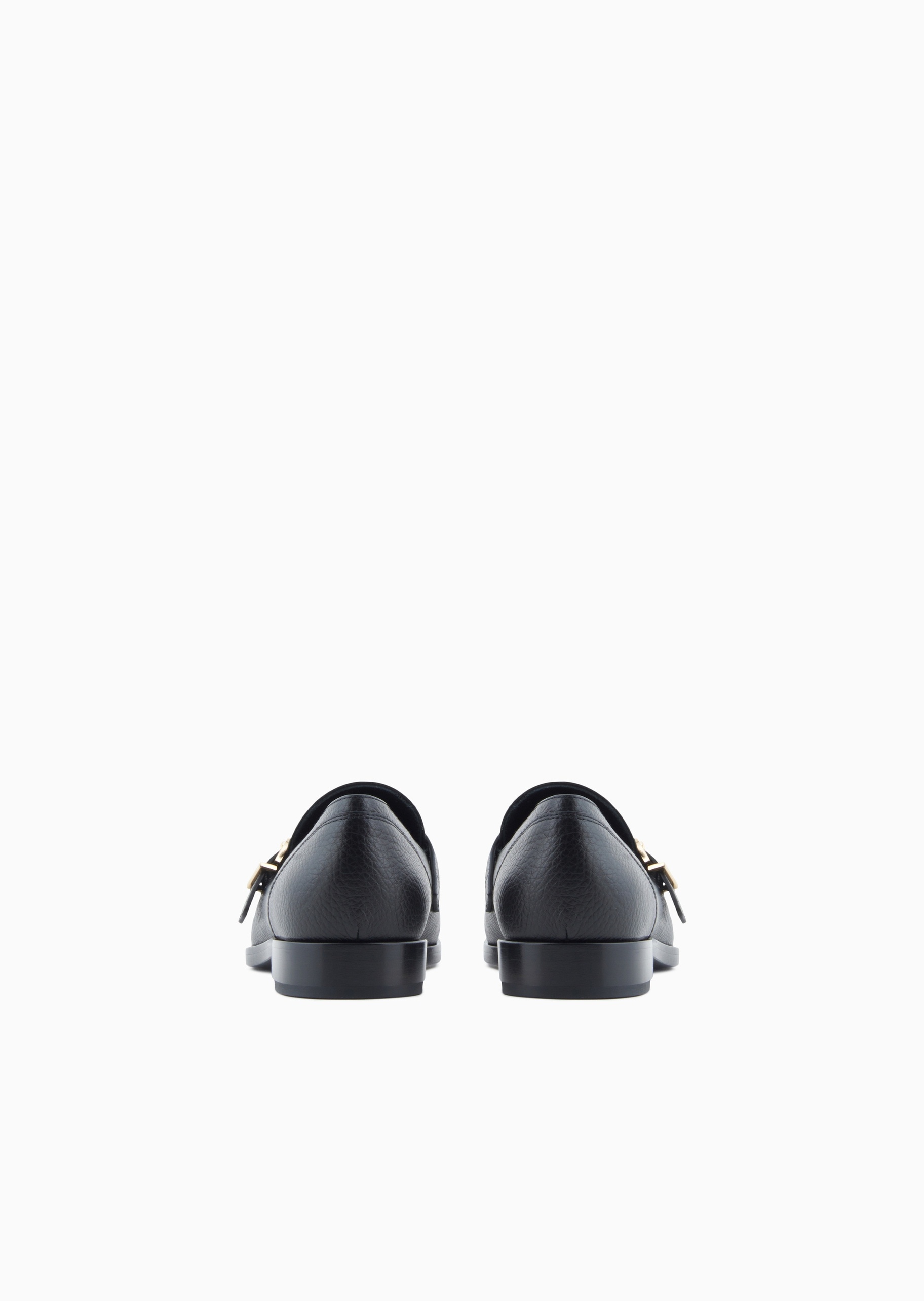 Giorgio Armani 女士牛皮革针扣低帮通勤休闲乐福鞋
