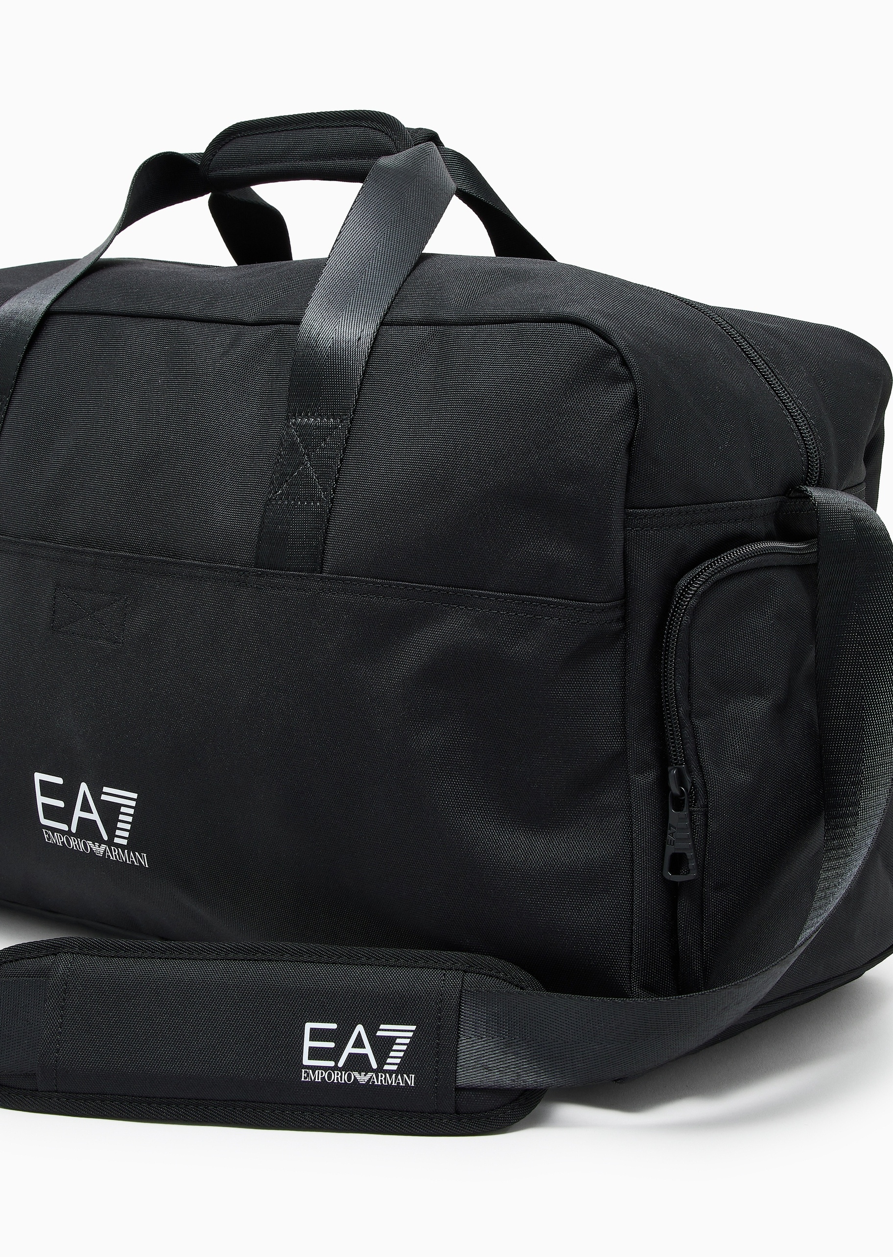 EA7 男女同款大容量拉链可调节手提斜挎健身包