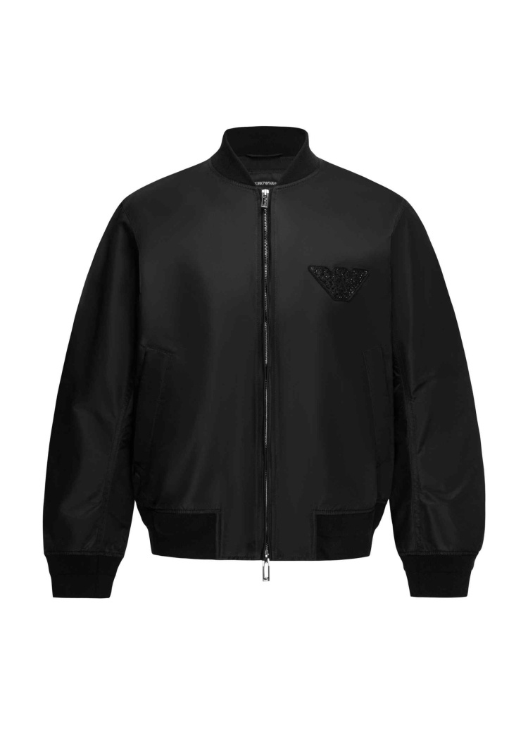 Emporio Armani 男士短款休闲运动立领棒球服飞行员夹克外套