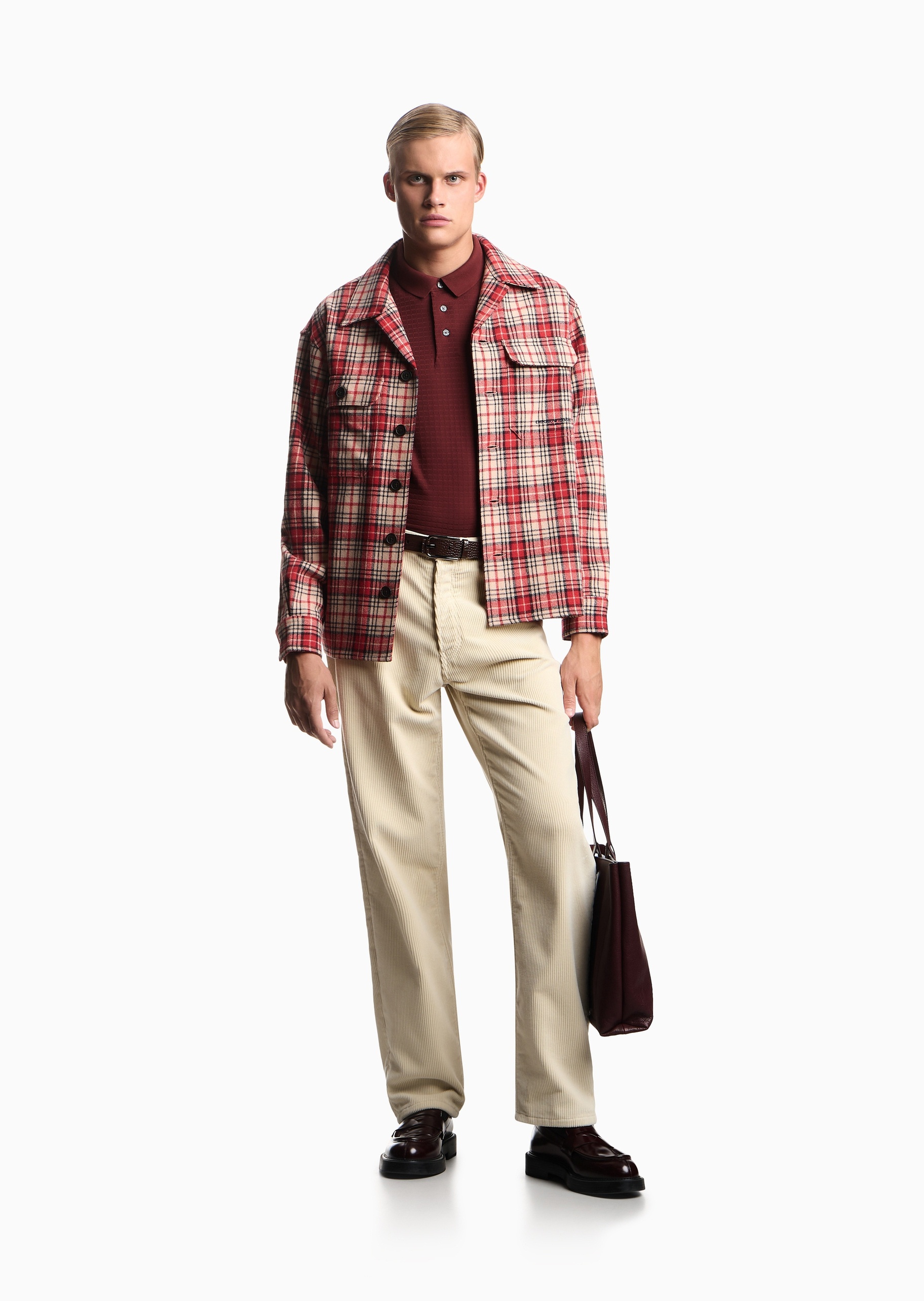 Emporio Armani 男士纯棉中腰直筒复古老钱风牛仔裤