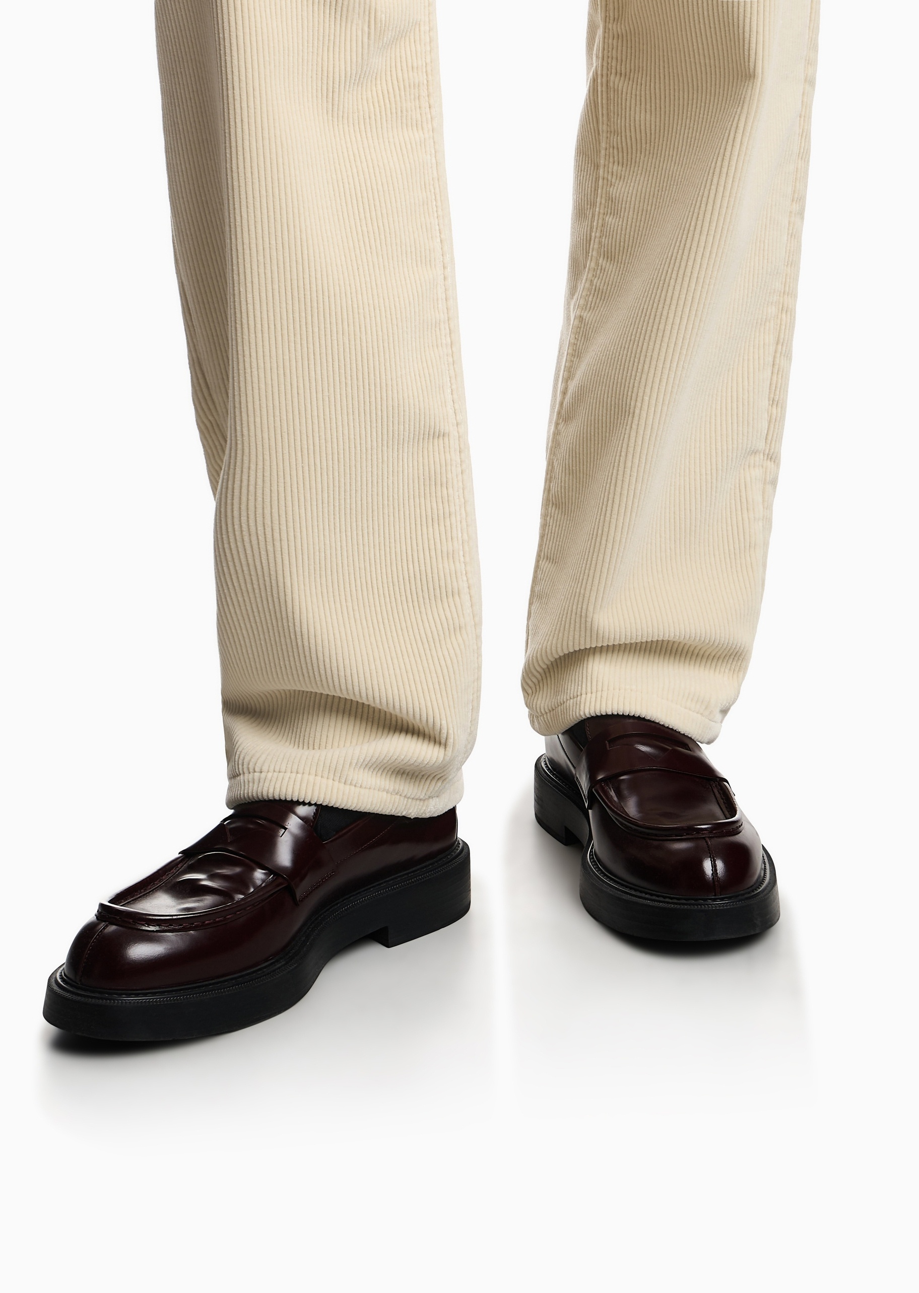 Emporio Armani 男士纯棉中腰直筒复古老钱风牛仔裤