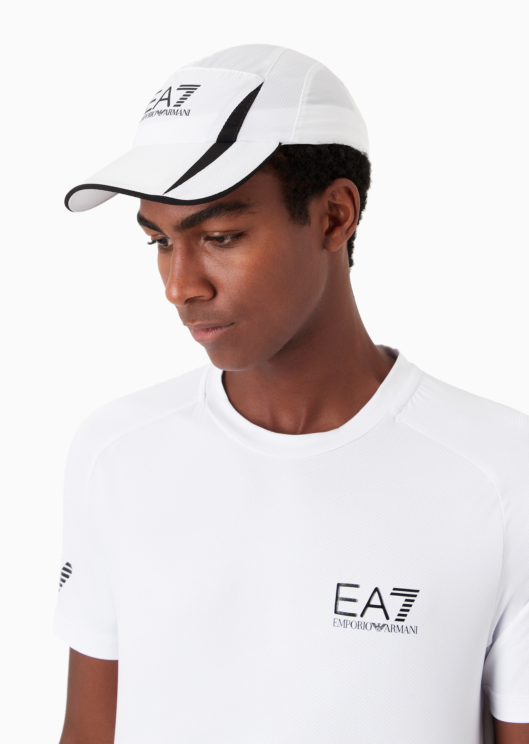 EA7 男士VENTUS 7修身短袖圆领网球T恤