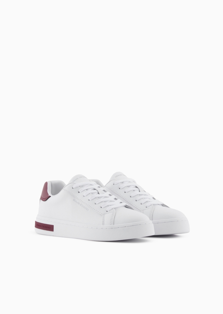 ARMANI EXCHANGE 女士系带低帮圆头平底板鞋休闲鞋