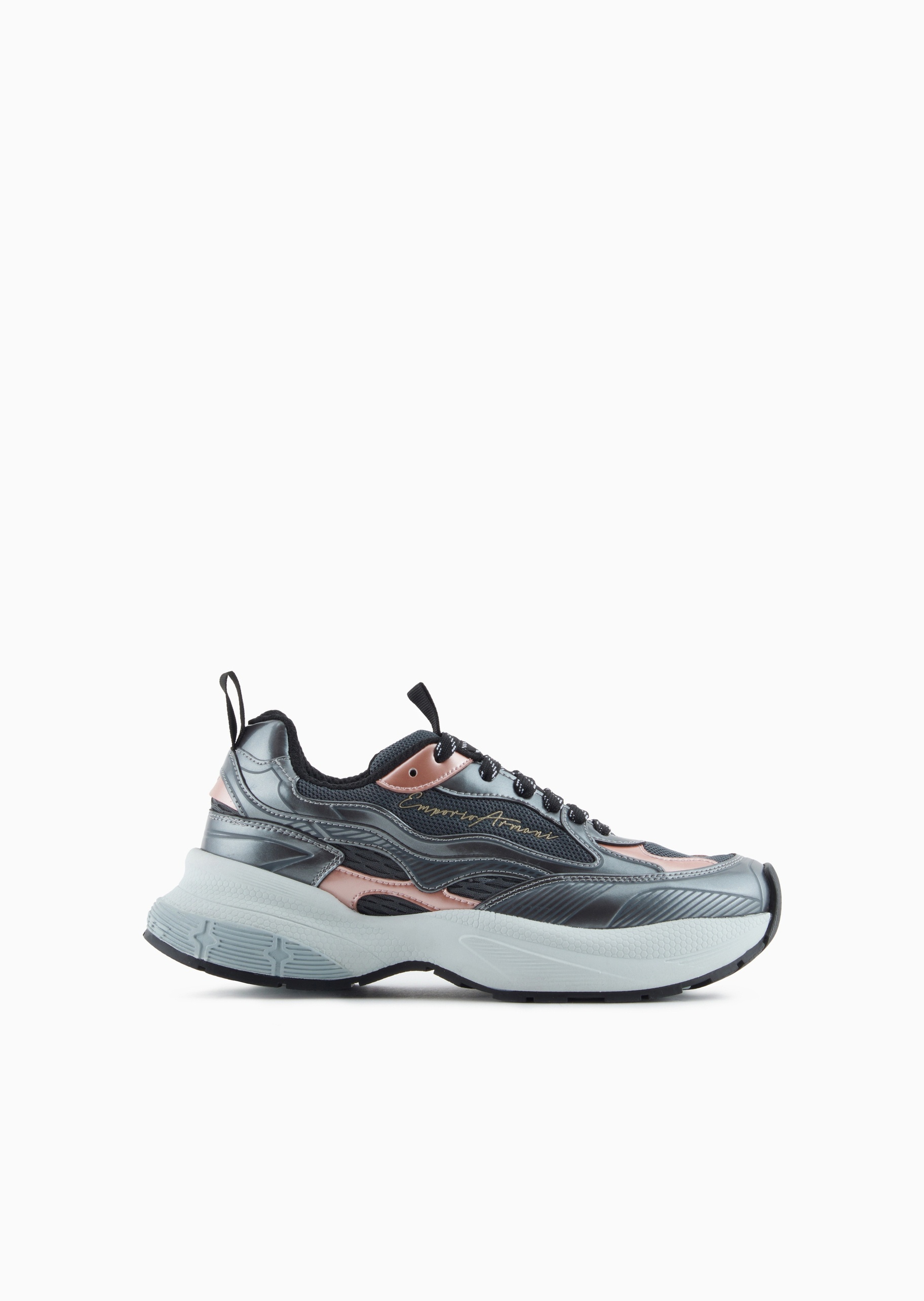 Emporio Armani 女士拼接机甲风休闲运动厚底老爹鞋