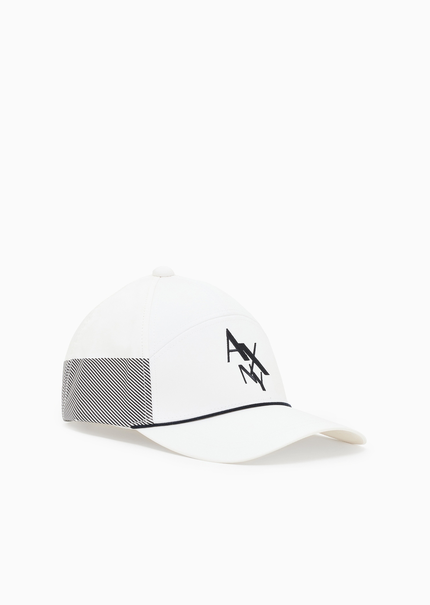 ARMANI EXCHANGE 男士排扣圆顶弯檐标识刺绣撞色棒球帽