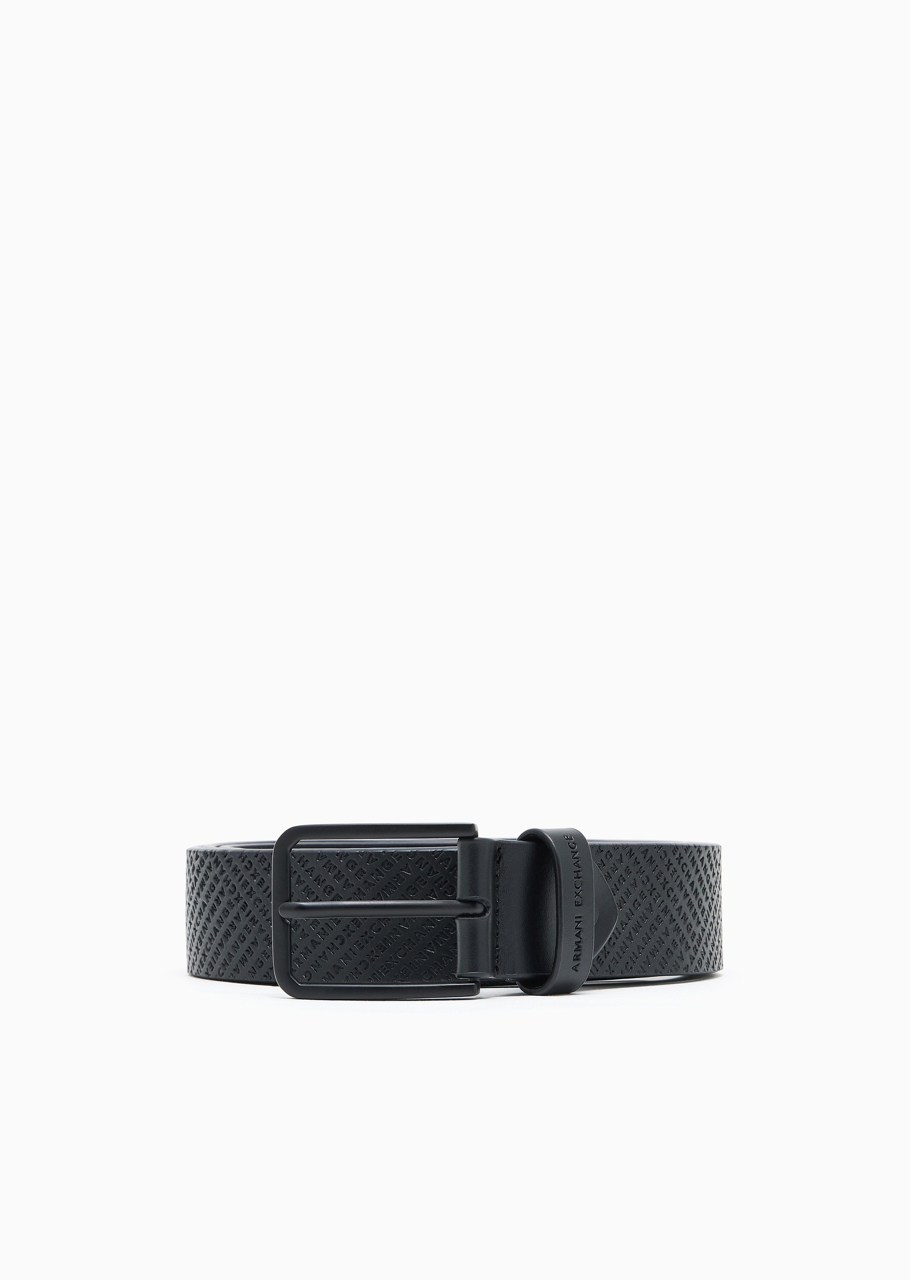 ARMANI EXCHANGE 男士牛皮革压花针扣腰带皮带3.5CM礼物