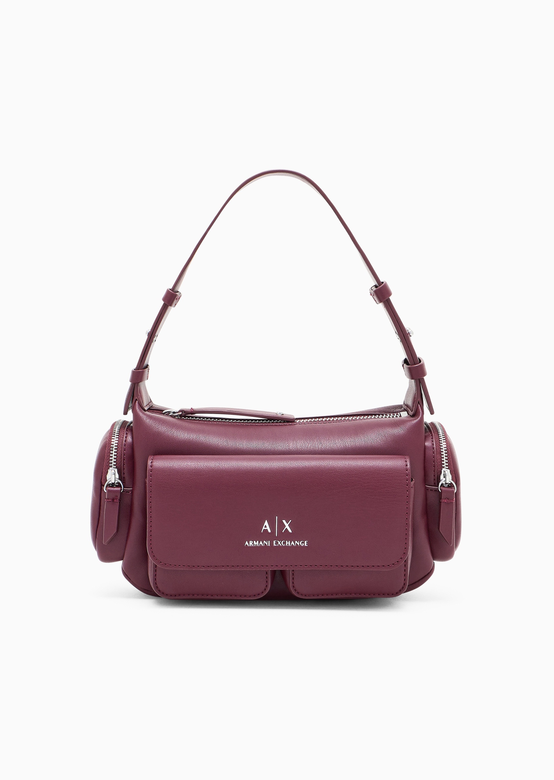 ARMANI EXCHANGE 女士拉链Hobo可调节手提单肩包