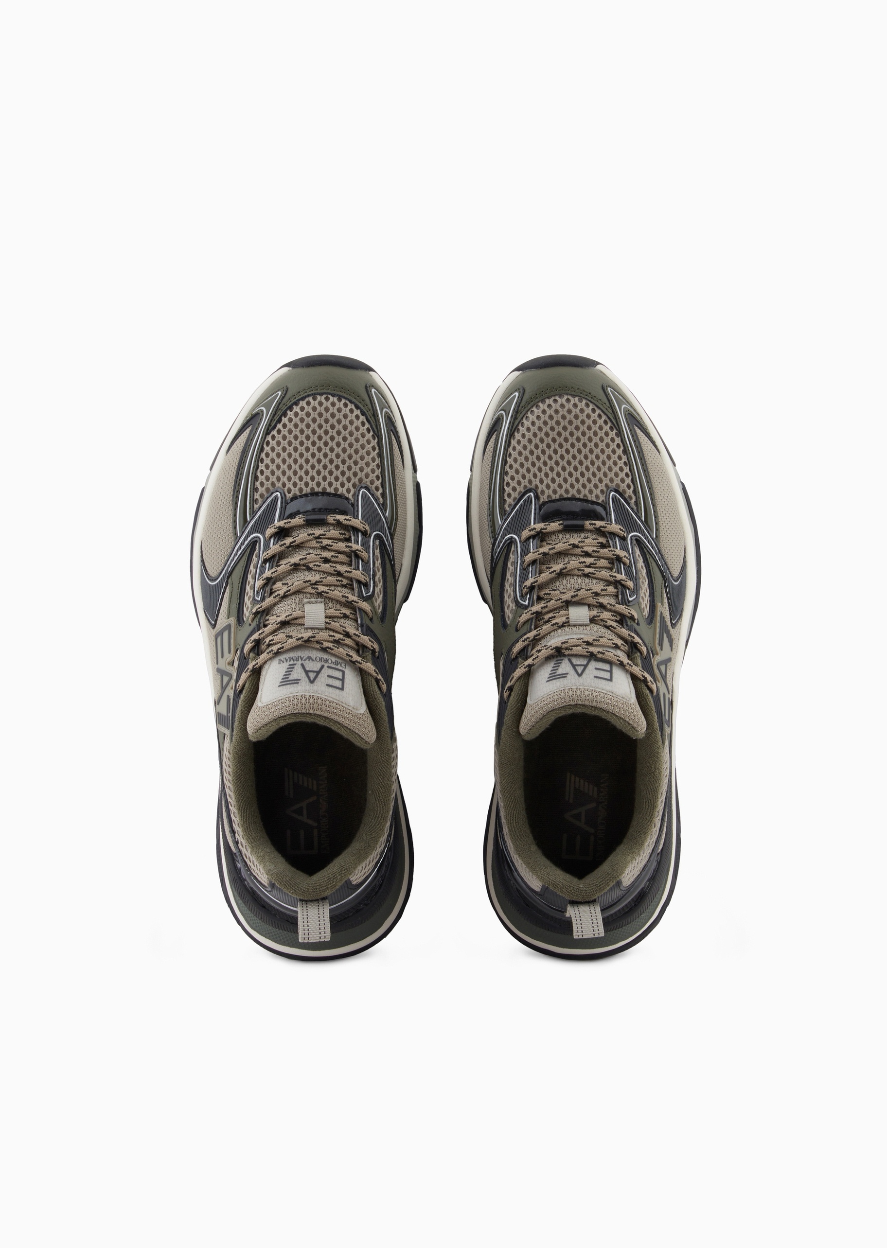 EA7 男女情侣轻户外休闲运动绑带复古老爹鞋