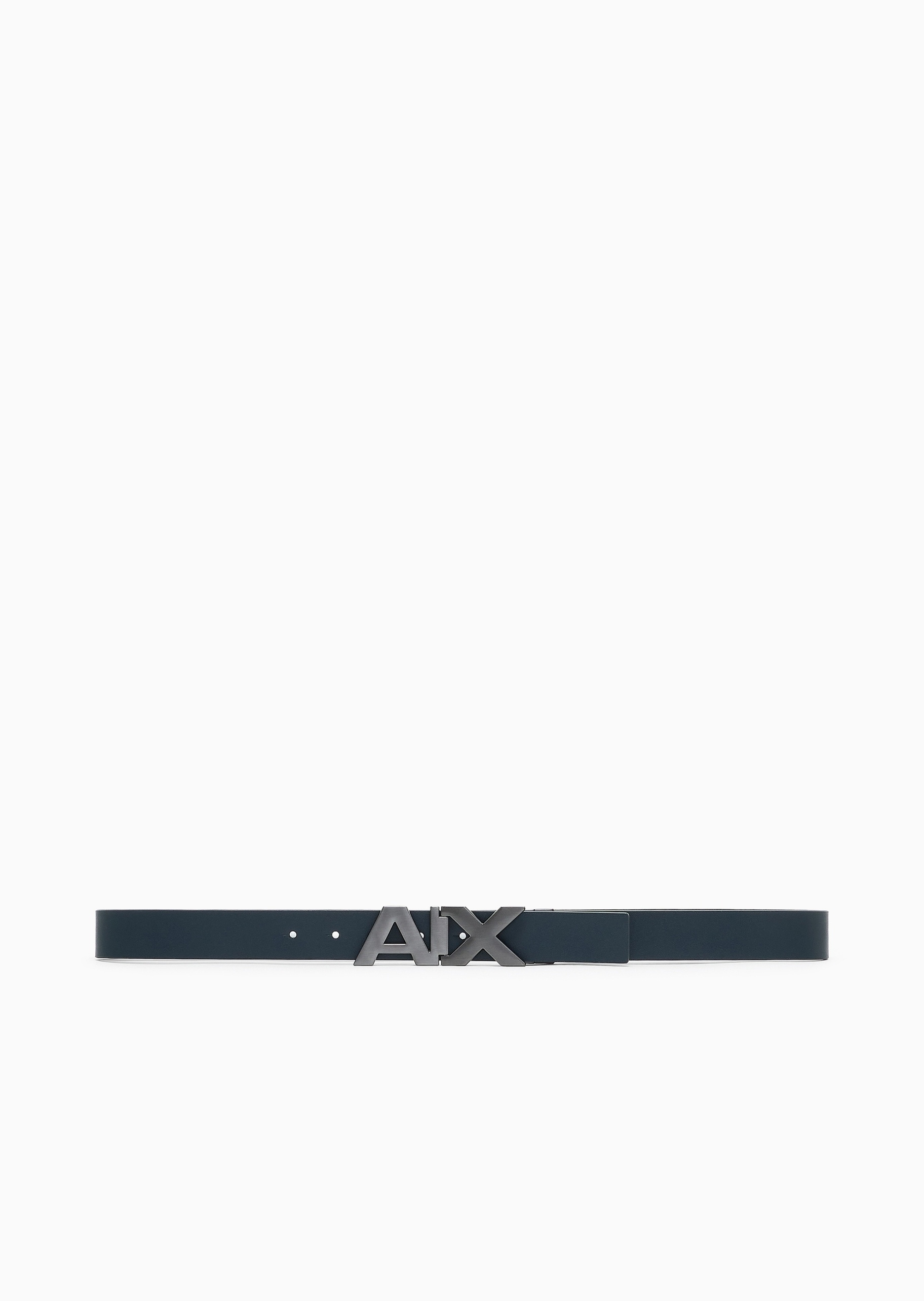 ARMANI EXCHANGE 男士镂空字母带扣双面两用板扣腰带