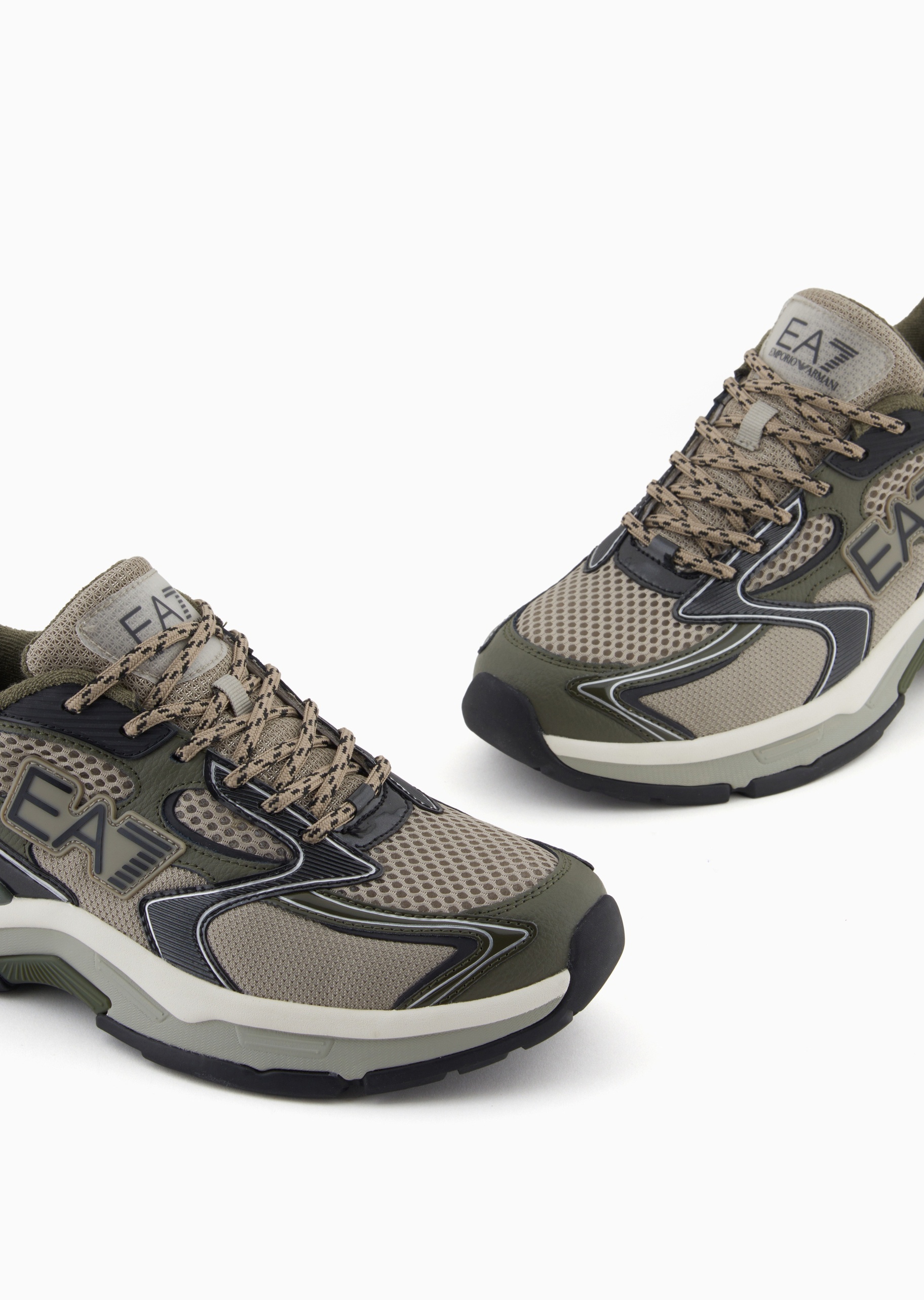 EA7 男女情侣轻户外休闲运动绑带复古老爹鞋