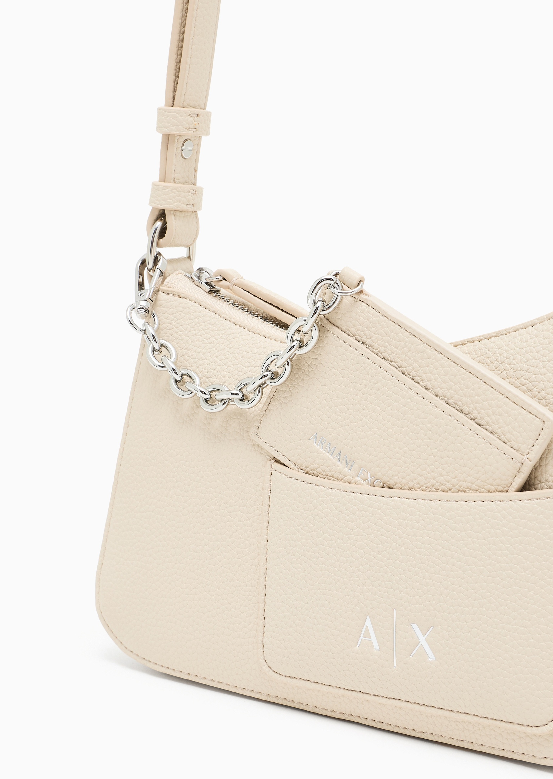ARMANI EXCHANGE 女士拉链轻便通勤Hobo时尚单肩包