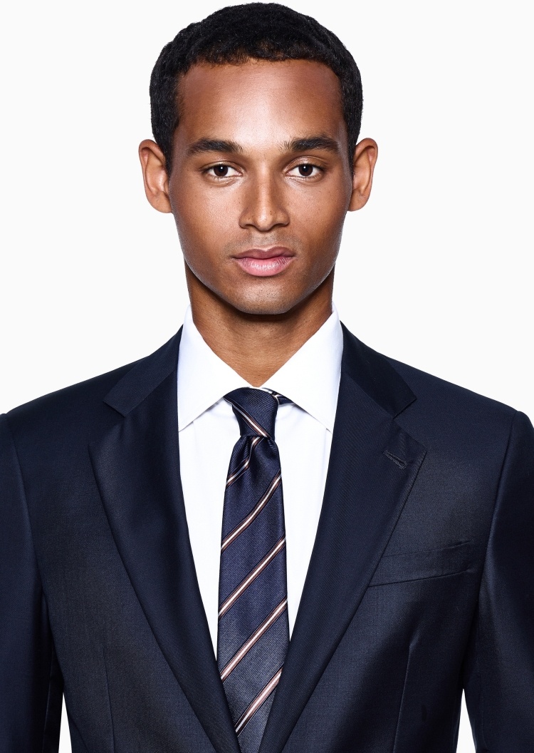 Giorgio Armani 男士桑蚕丝条纹商务正装领带新婚礼物