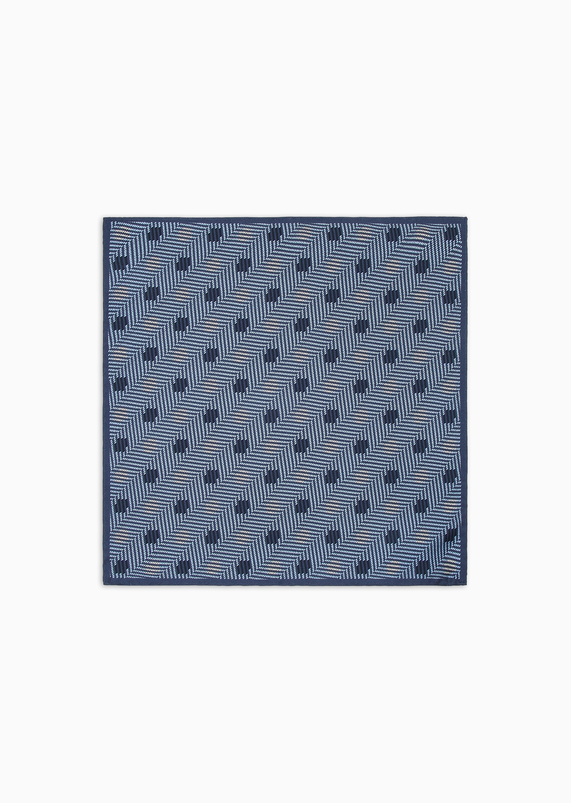 Giorgio Armani 男士桑蚕丝正方形通体提花正装口袋巾