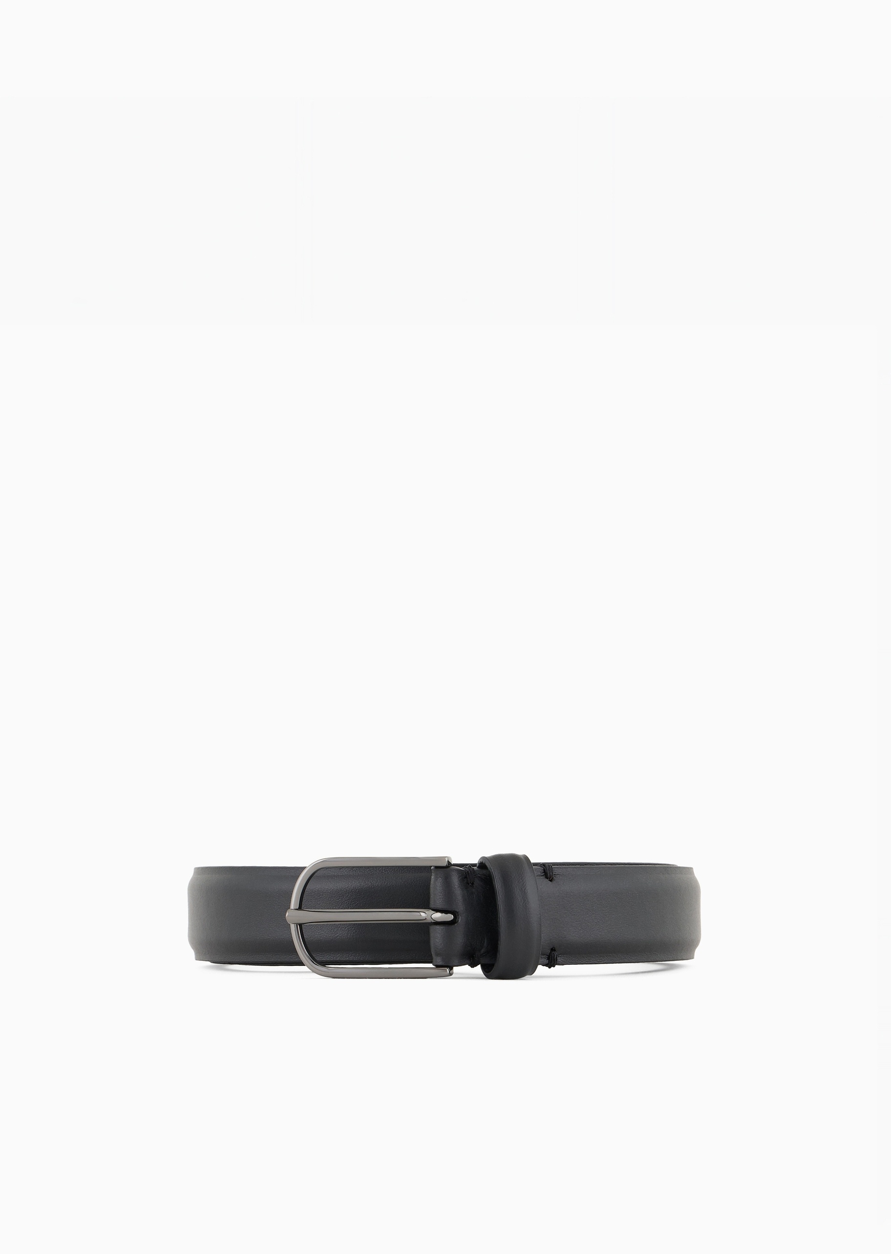 Emporio Armani 男士牛皮革纯色休闲商务针扣腰带