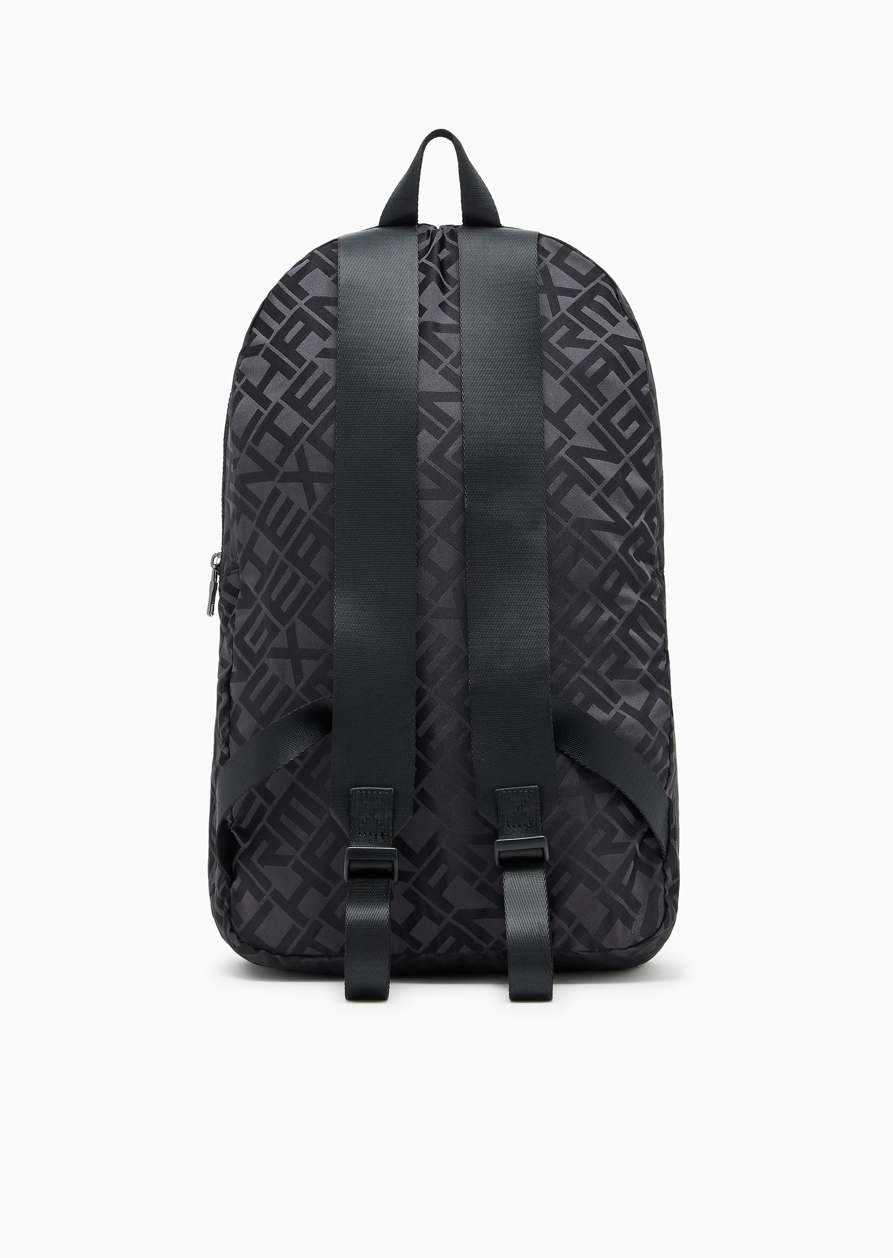 ARMANI EXCHANGE 男士大容量拉链可调节满印手提双肩包