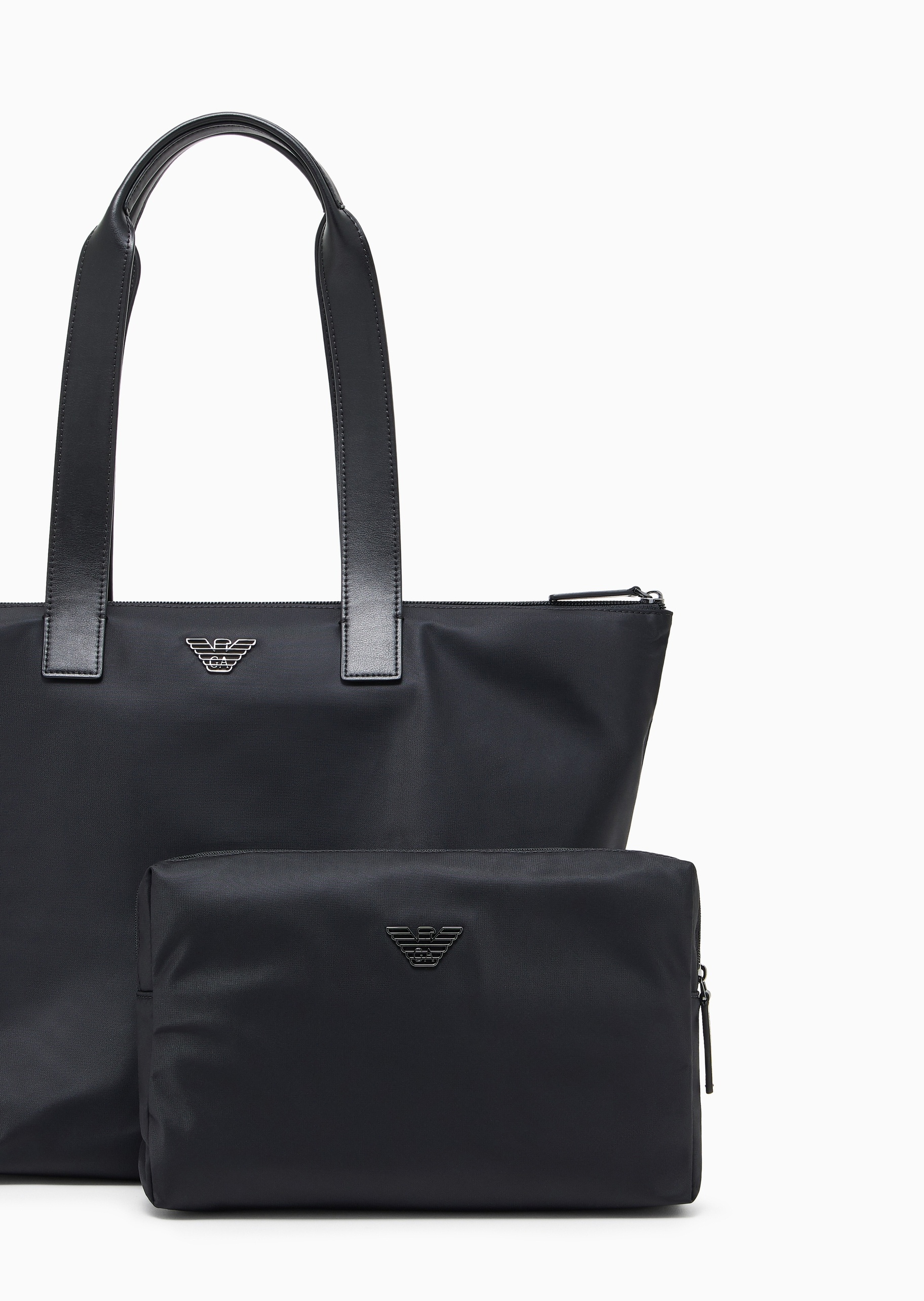 Emporio Armani 男士拉链子母包通勤手提单肩托特包