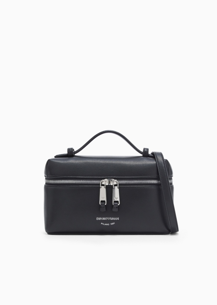 Emporio Armani 女士拉链长方形可拆肩带单肩斜挎手提包