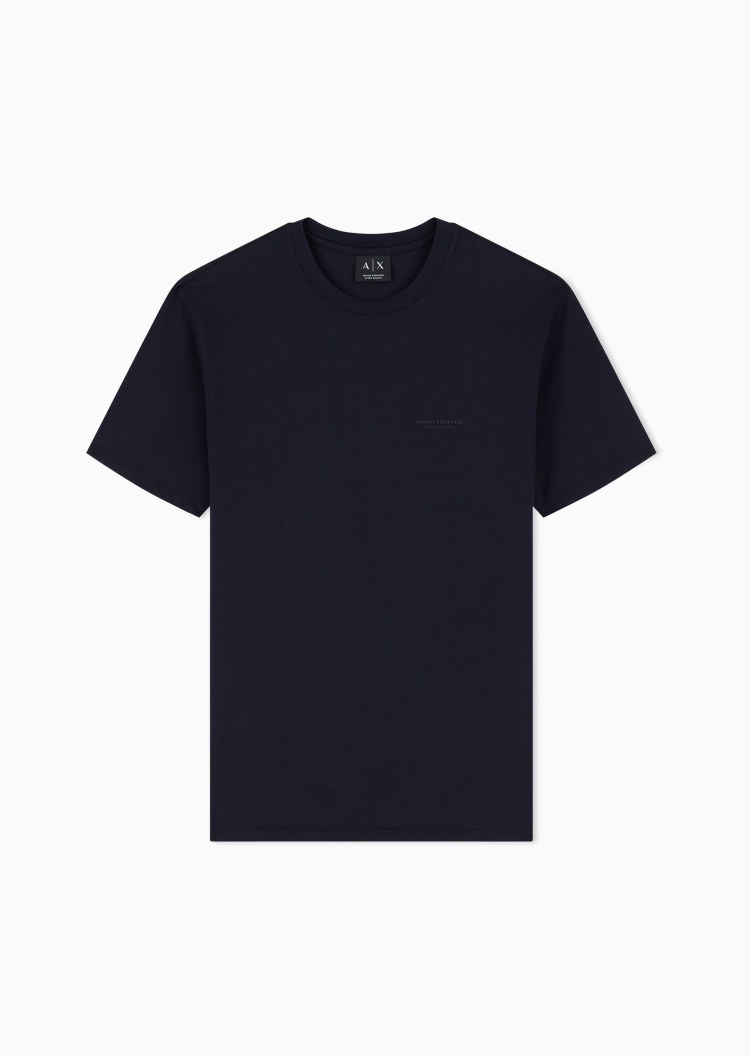 ARMANI EXCHANGE 男士弹力合身短袖圆领正肩印花T恤