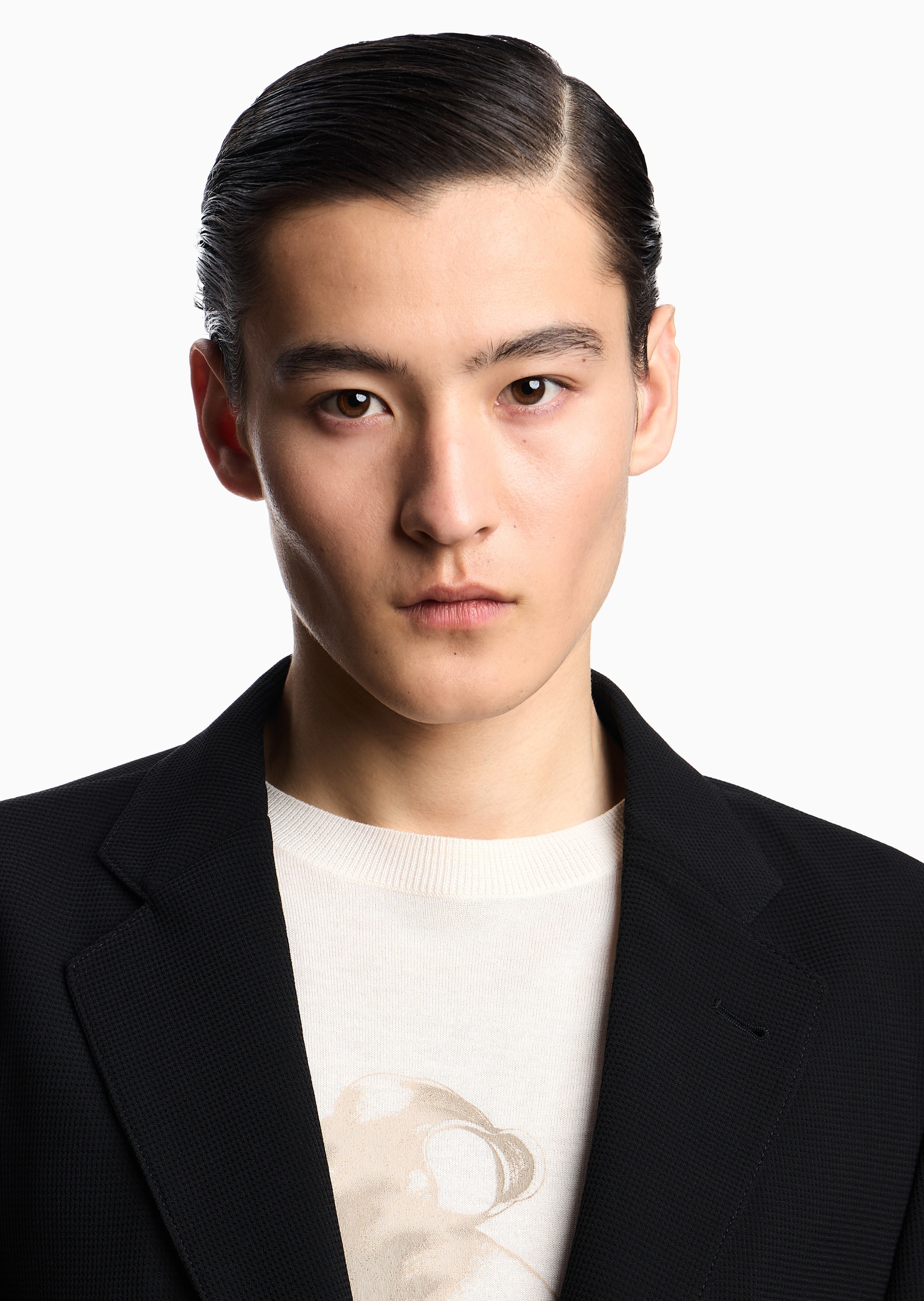 Emporio Armani 男士长袖平驳领单排扣休闲西装外套