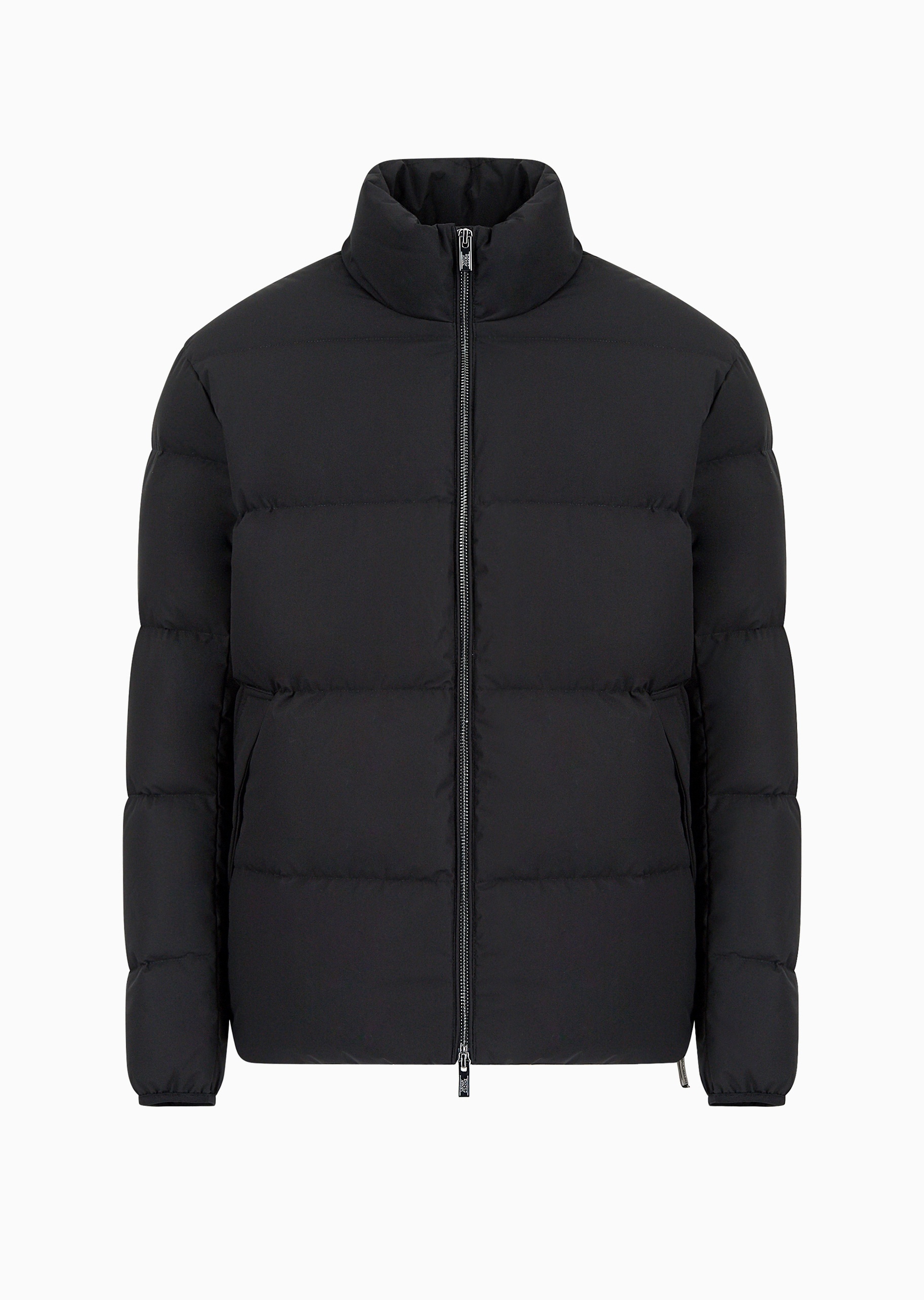 Emporio Armani 男士合身长袖立领微落肩双向拉链羽绒服
