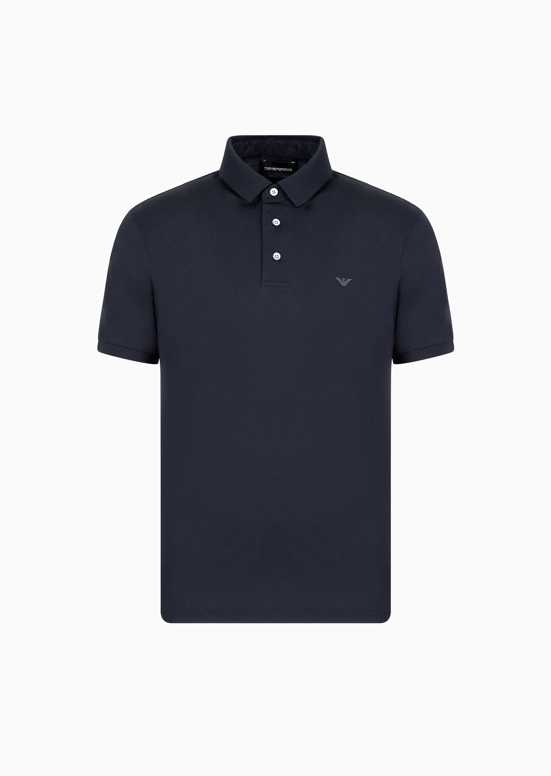 Emporio Armani 男士凉爽莱赛尔合身短袖翻领多色Polo衫