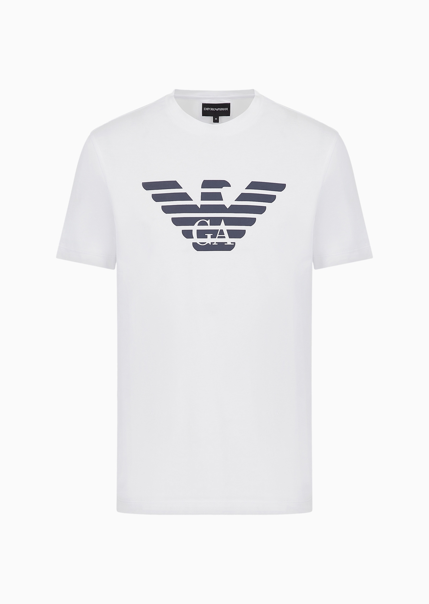 Emporio Armani 男士全棉合身短袖圆领徽标印花T恤
