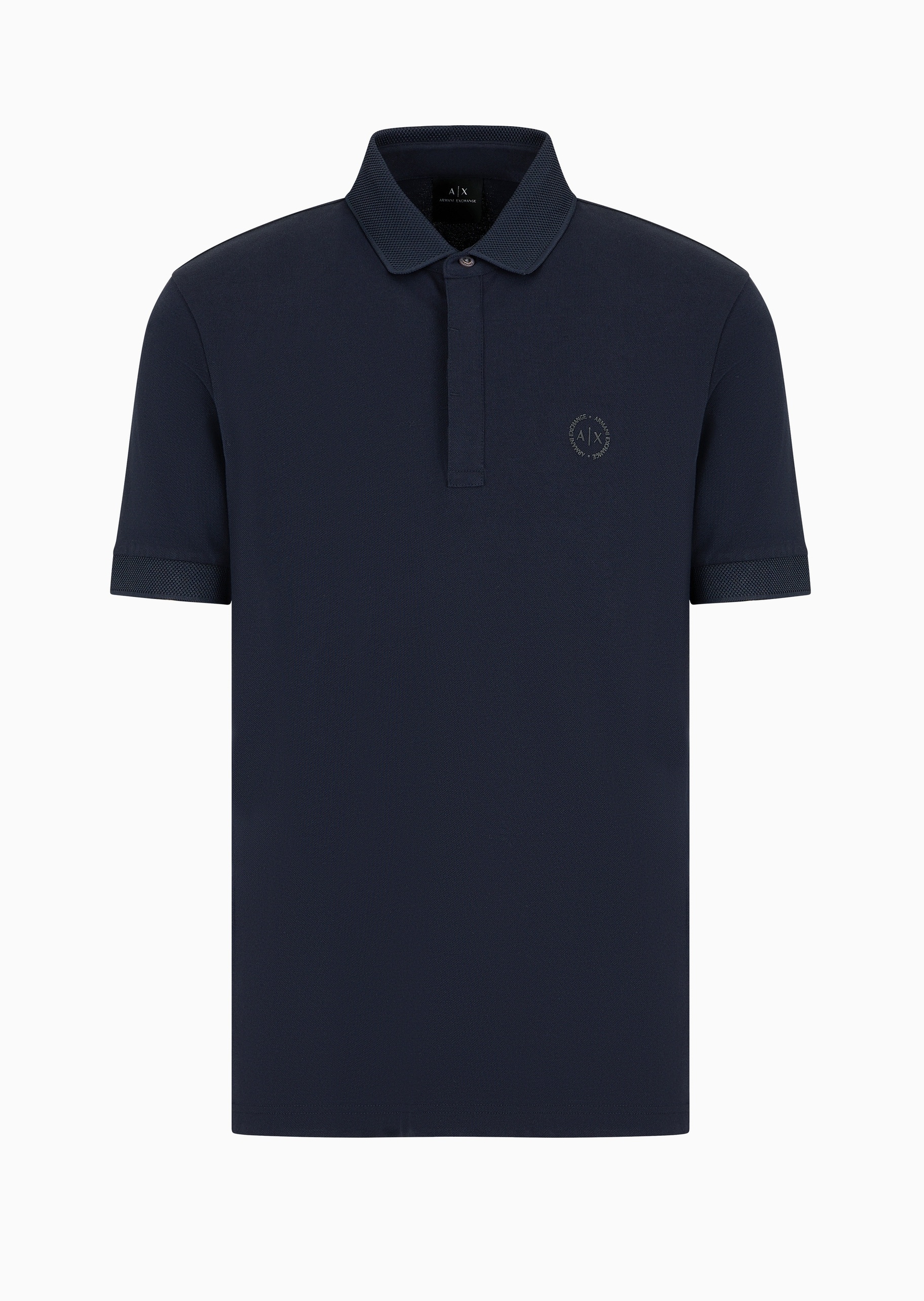 ARMANI EXCHANGE 男士纯棉微弹修身短袖翻领Polo衫