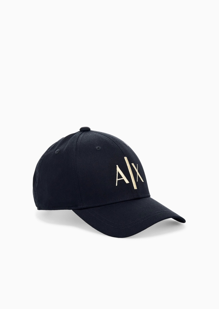 ARMANI EXCHANGE 男士纯棉宽帽檐出游休闲棒球鸭舌帽