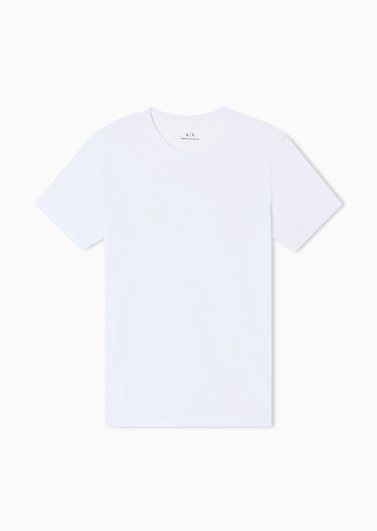 ARMANI EXCHANGE 男士全棉修身短袖圆领纯色简约T恤
