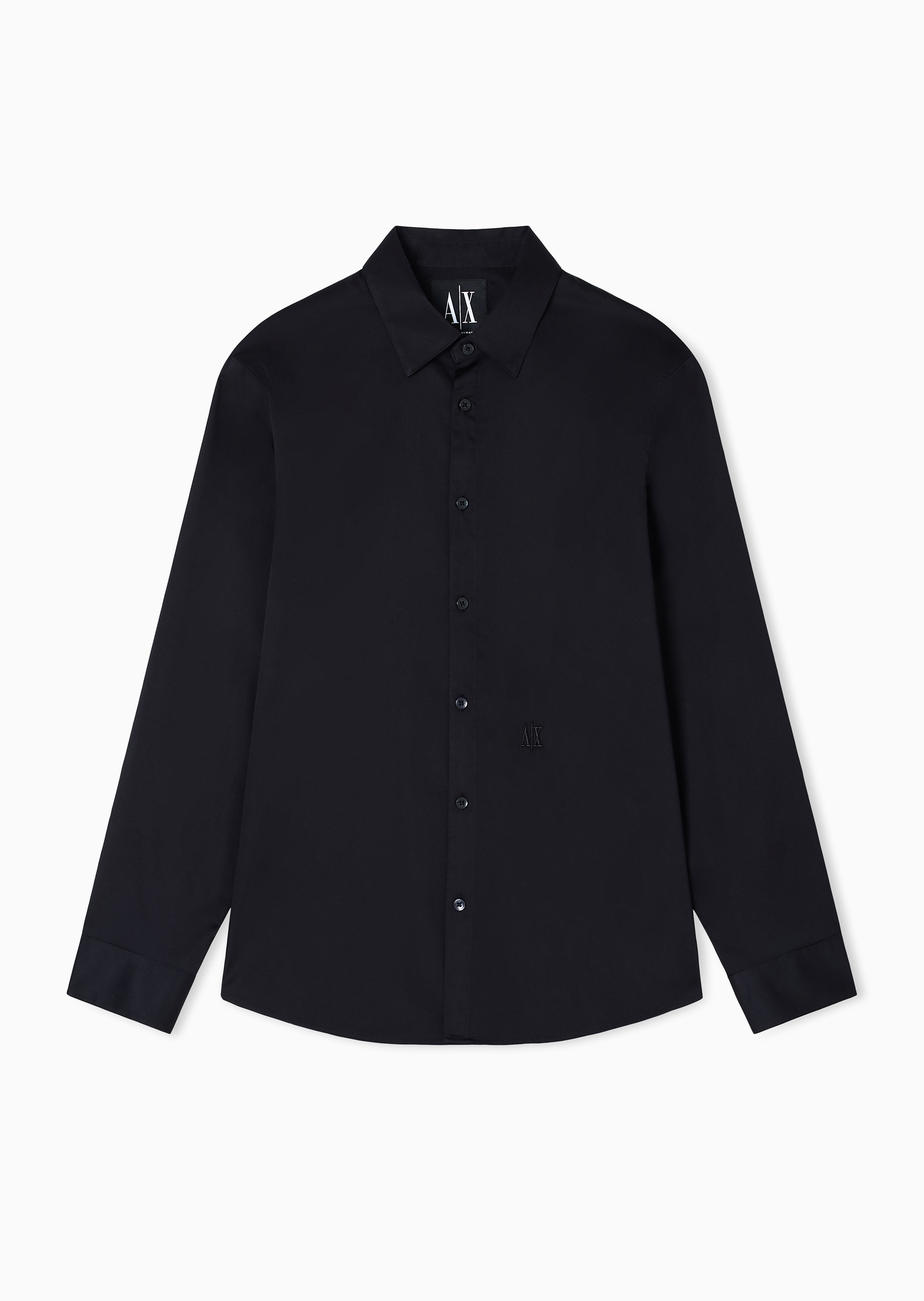 ARMANI EXCHANGE 男士纯棉长袖商务休闲人夫感西装衬衫上衣