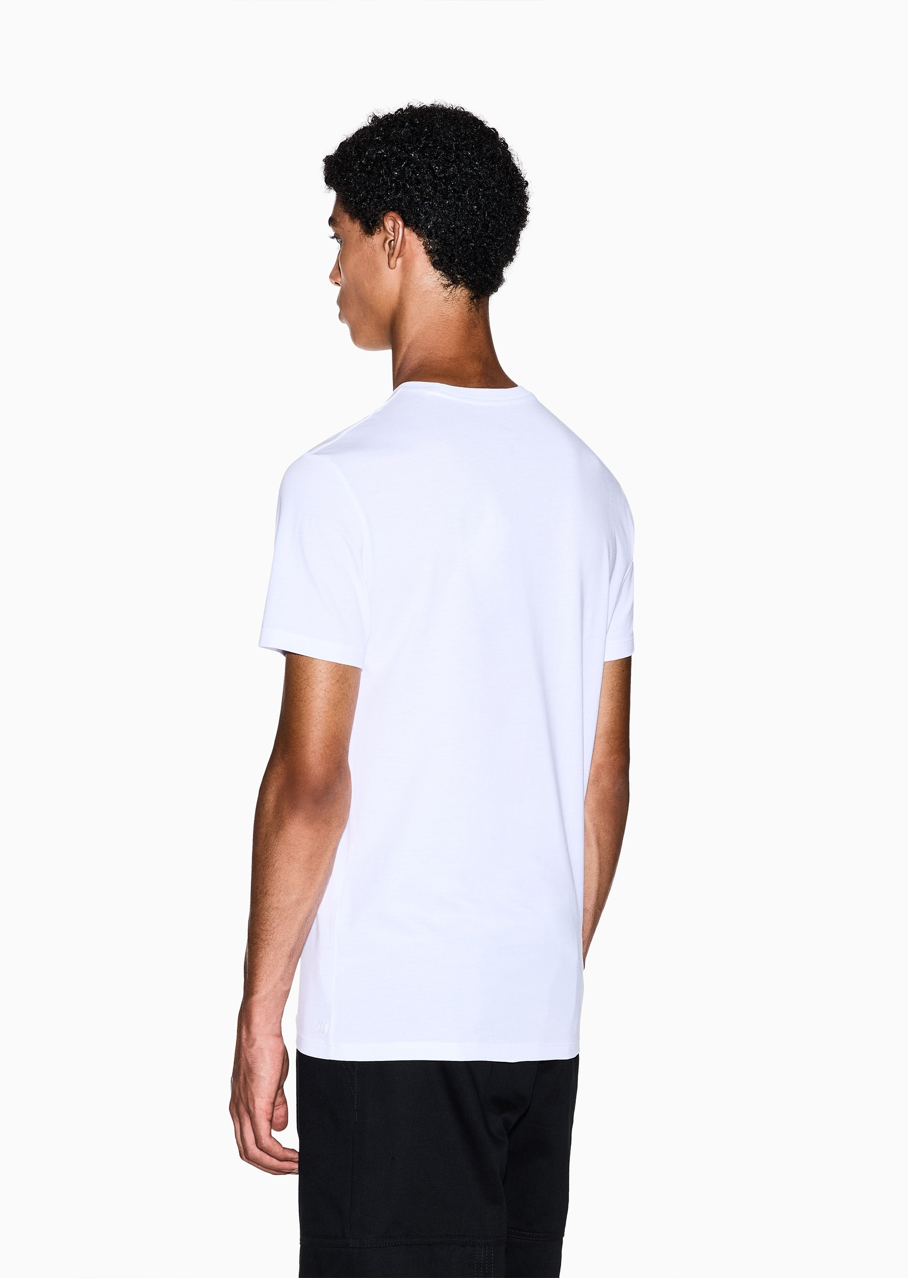 ARMANI EXCHANGE 男士全棉修身短袖圆领纯色简约T恤