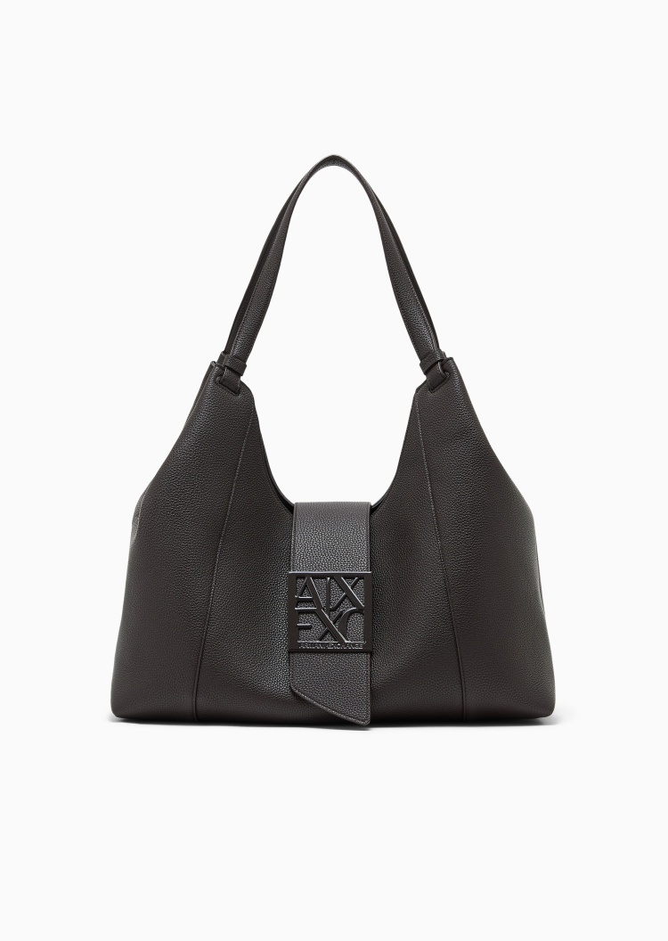 ARMANI EXCHANGE 女士大容量通勤手提单肩包Hobo流浪包