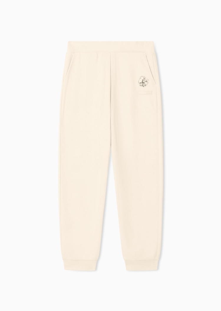 EA7 女士宽松锥形束脚长款时尚运动卫裤