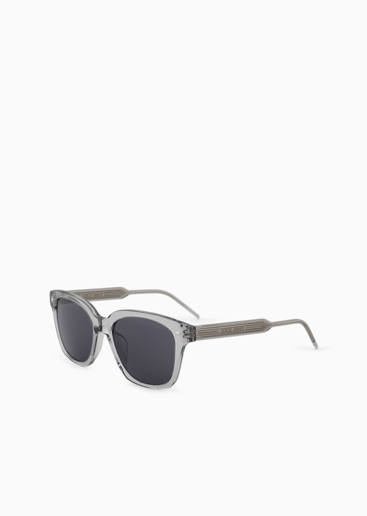 Giorgio Armani 女士透明粗框方形时尚潮流太阳眼镜