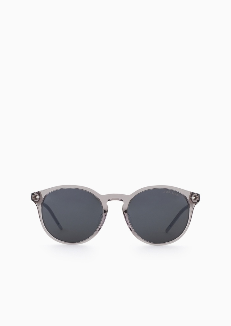 Giorgio Armani 胡歌同款男士透明圆形边框复古遮阳太阳眼镜