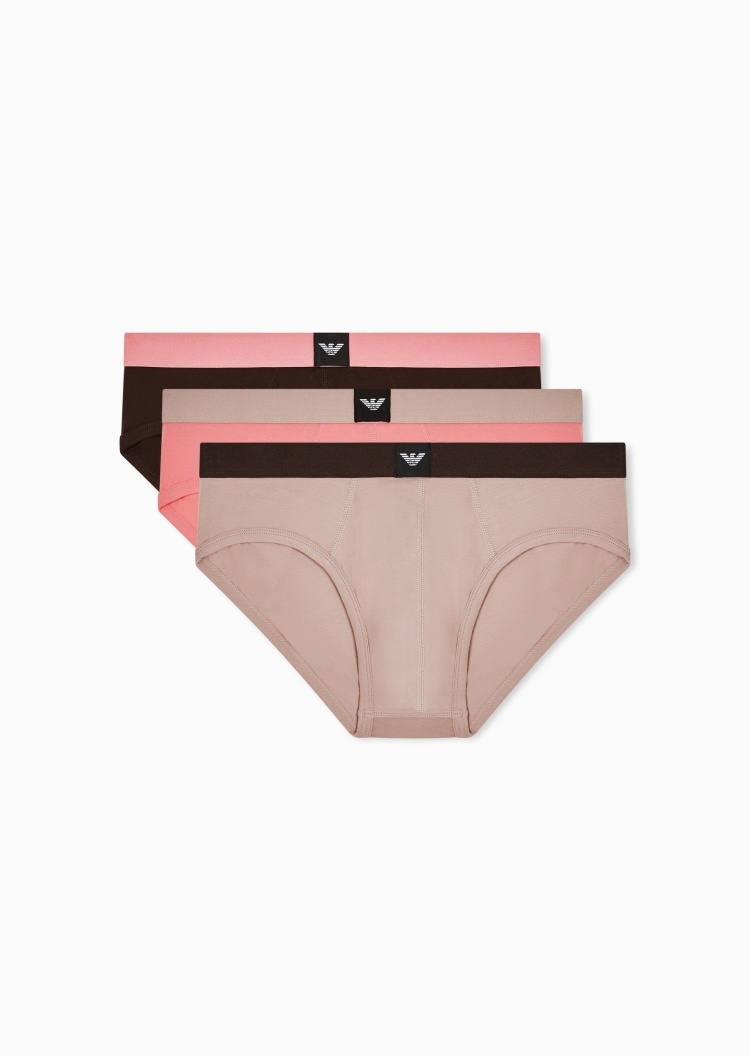 Emporio Armani 男士纯棉三角三条装性感内裤套装