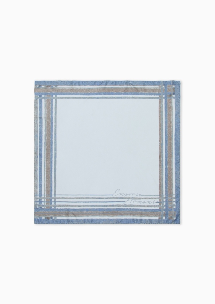 Emporio Armani 女士桑蚕丝披肩式正方形印花丝巾