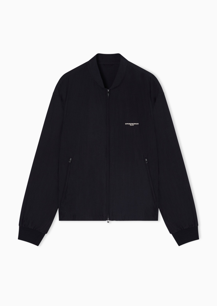 Emporio Armani 男士长袖棒球领拉链门襟休闲夹克