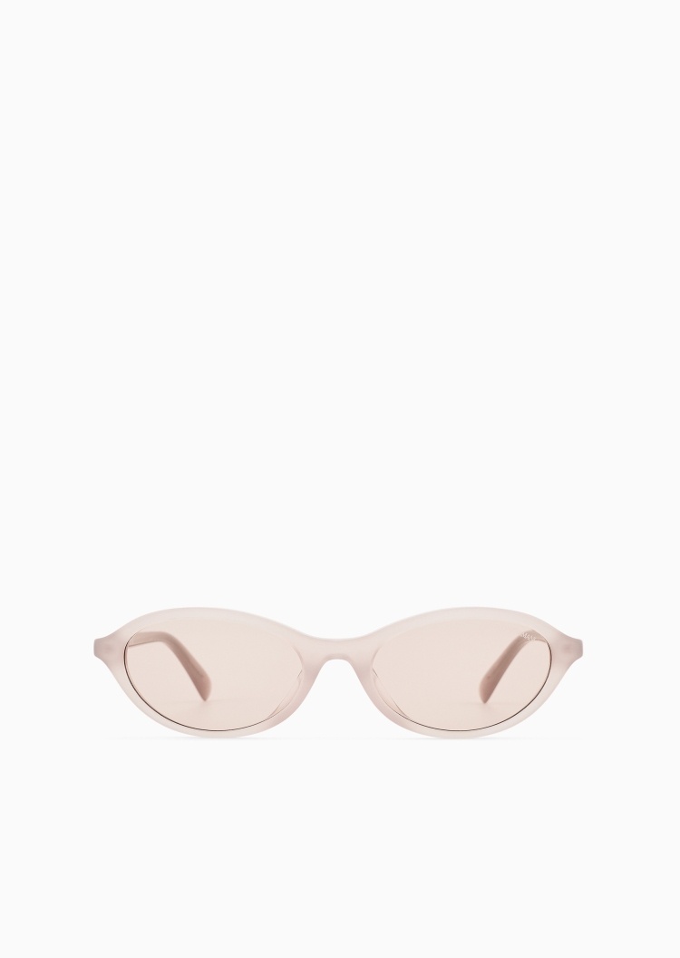 Emporio Armani 女士椭圆形小框复古风太阳眼镜墨镜