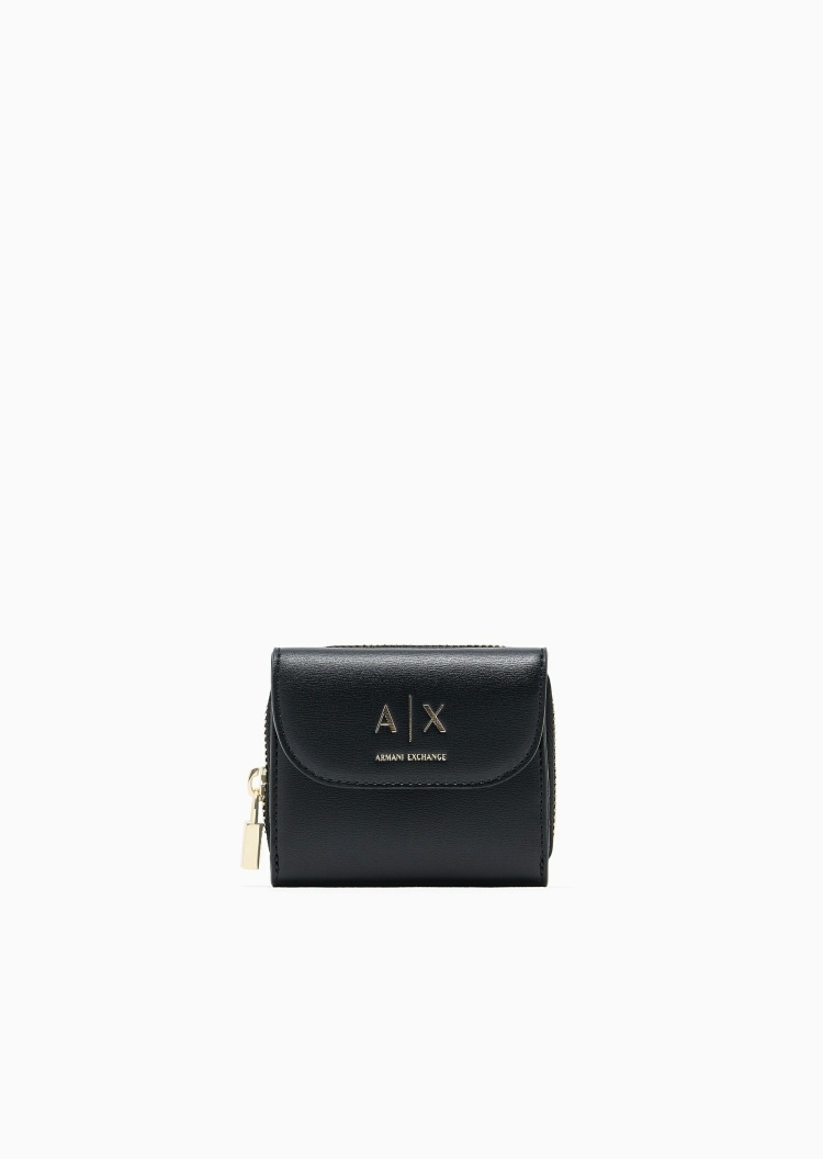 ARMANI EXCHANGE 女士环绕拉链短款多卡位手拿钱包