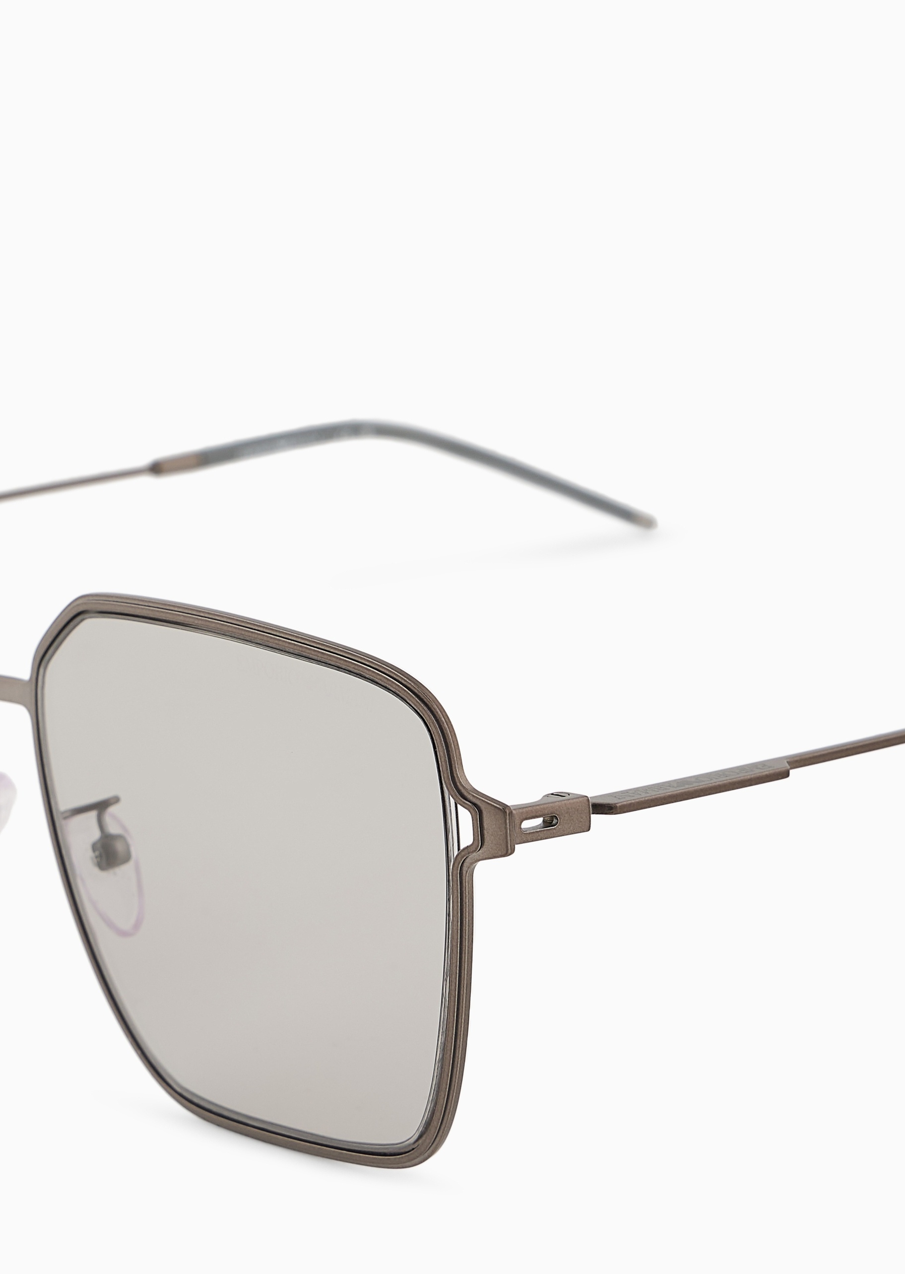 Emporio Armani 周雨彤同款女士金属细框方形太阳眼镜