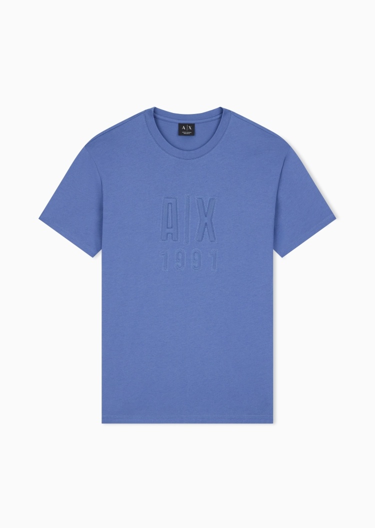 ARMANI EXCHANGE 男士纯棉合身短袖圆领正肩休闲T恤