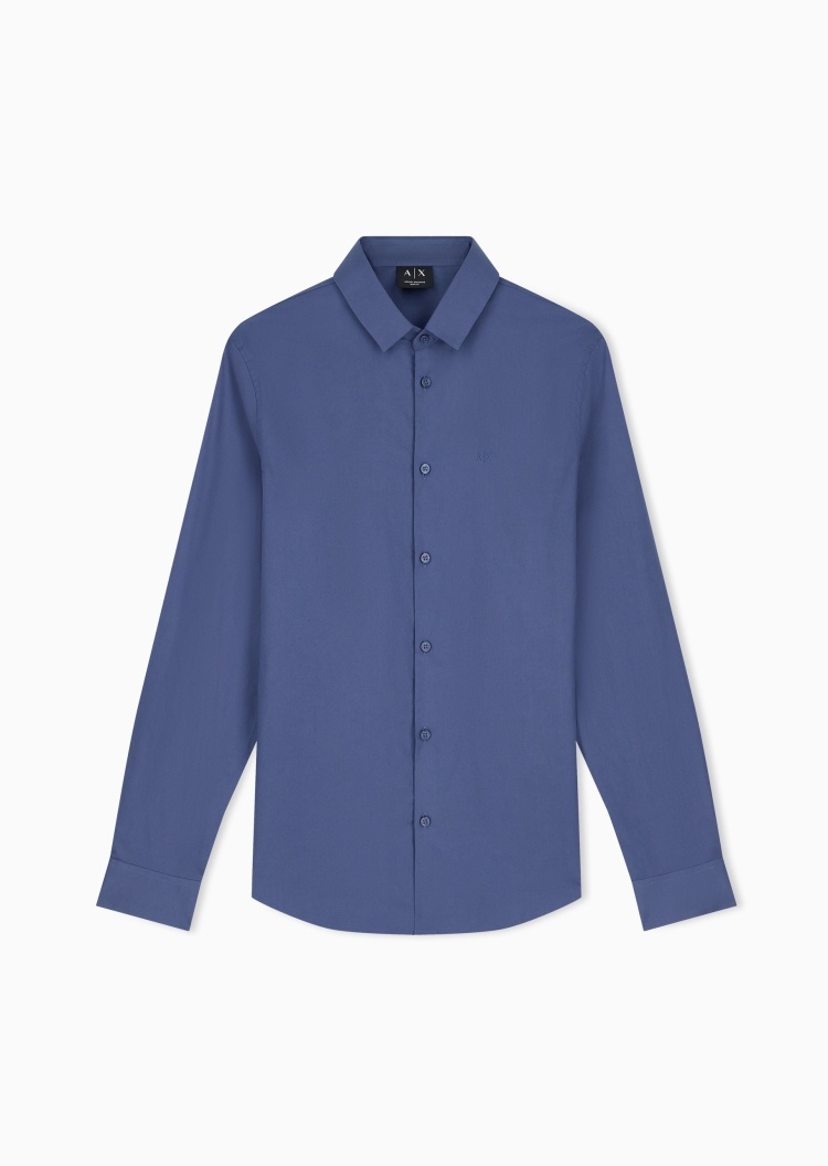 ARMANI EXCHANGE 男士长袖刺绣商务通勤西装衬衫上衣
