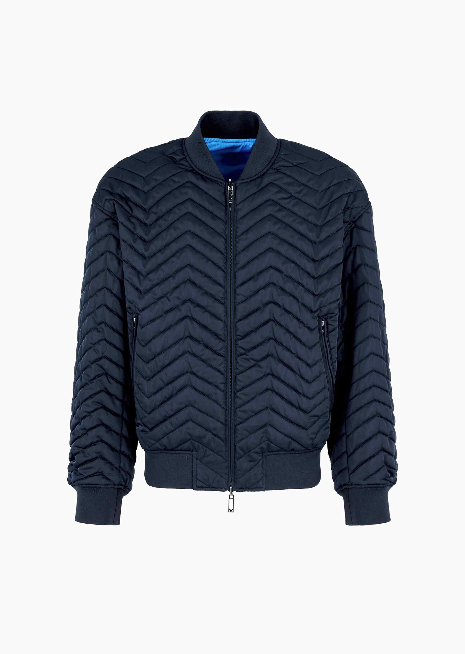 Emporio Armani 男士短款双面穿夹棉棒球服飞行员夹克外套