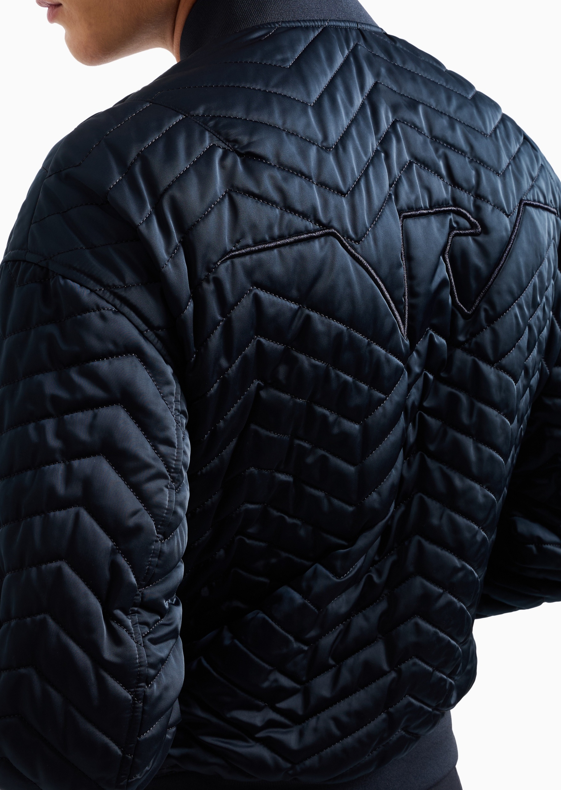 Emporio Armani 男士短款双面穿夹棉棒球服飞行员夹克外套