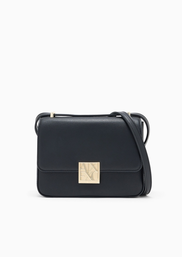ARMANI EXCHANGE 女士翻盖长方形可调节肩带单肩斜挎包